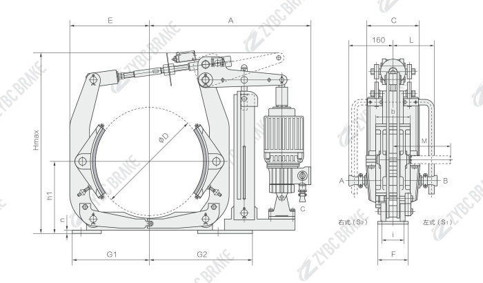 OUTLINE AND INSTALL ATION DIMENSION